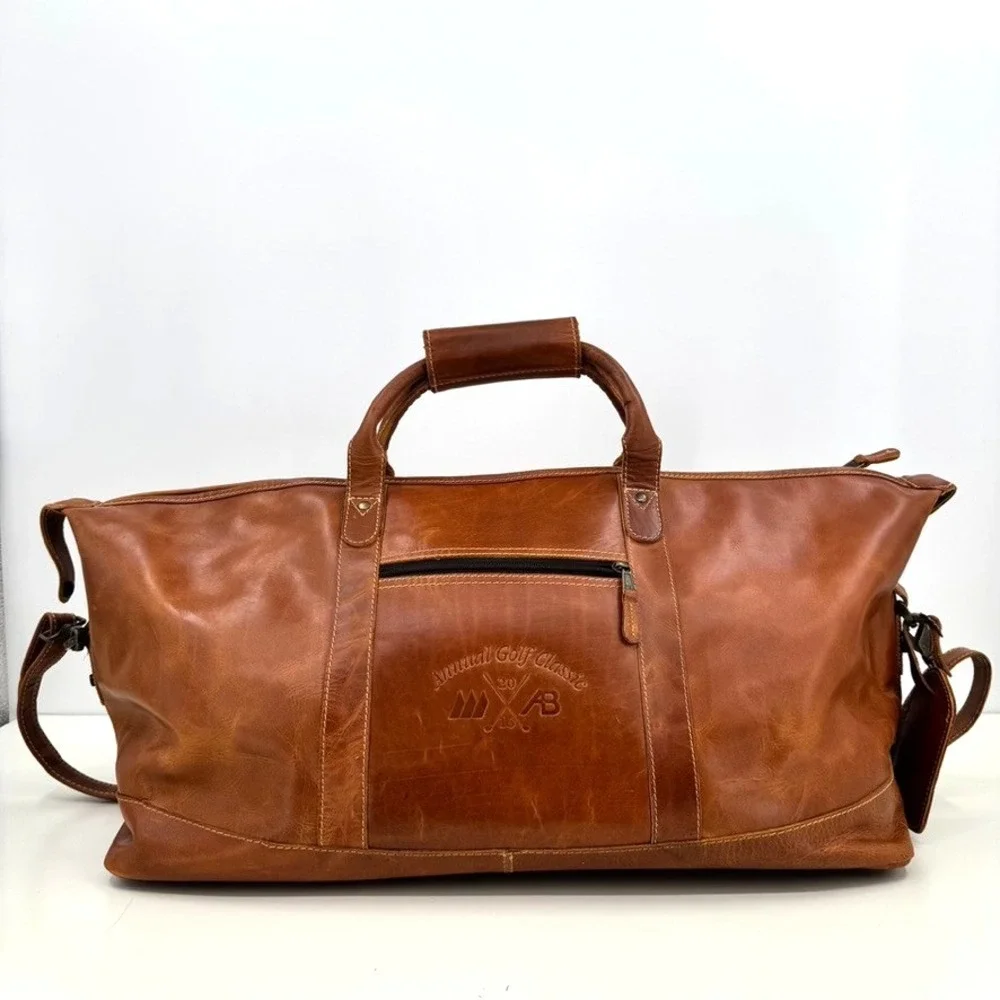 Brown Leather Duffle Bag 28